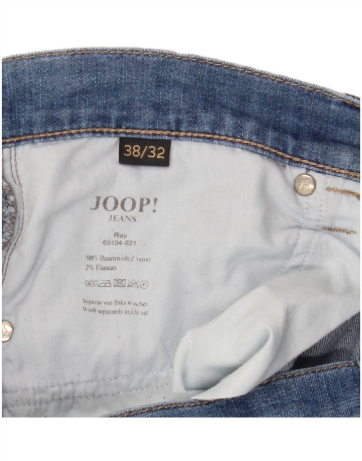 Joop Herren Straight Jeans W38 L32 Blaue Baumwolle
