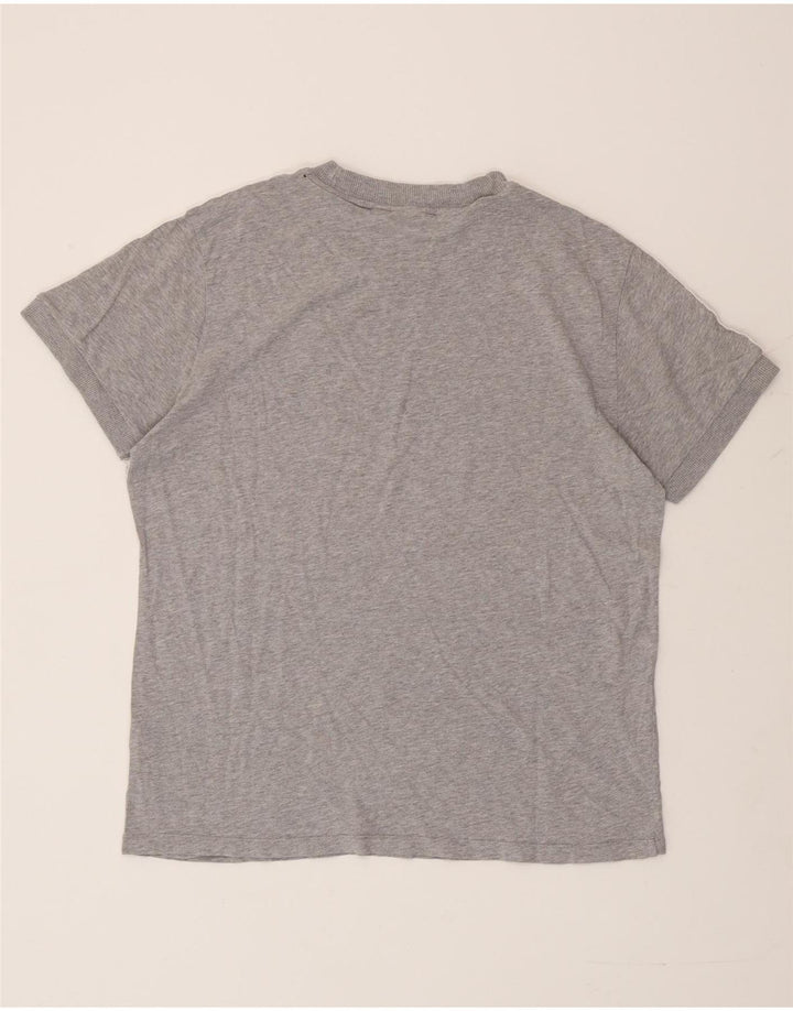 Adidas Damen Übergroßes T-Shirt Top UK 12 Mittelgrau meliert