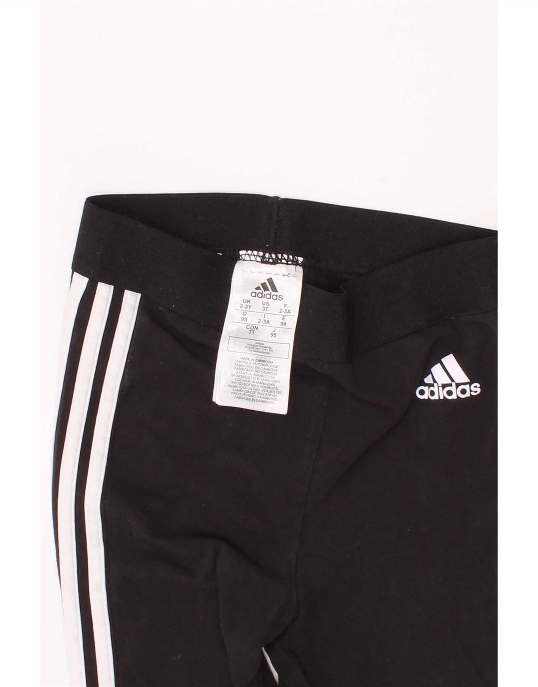 Adidas Mädchen-Leggings, 2–3 Jahre, schwarze Baumwolle
