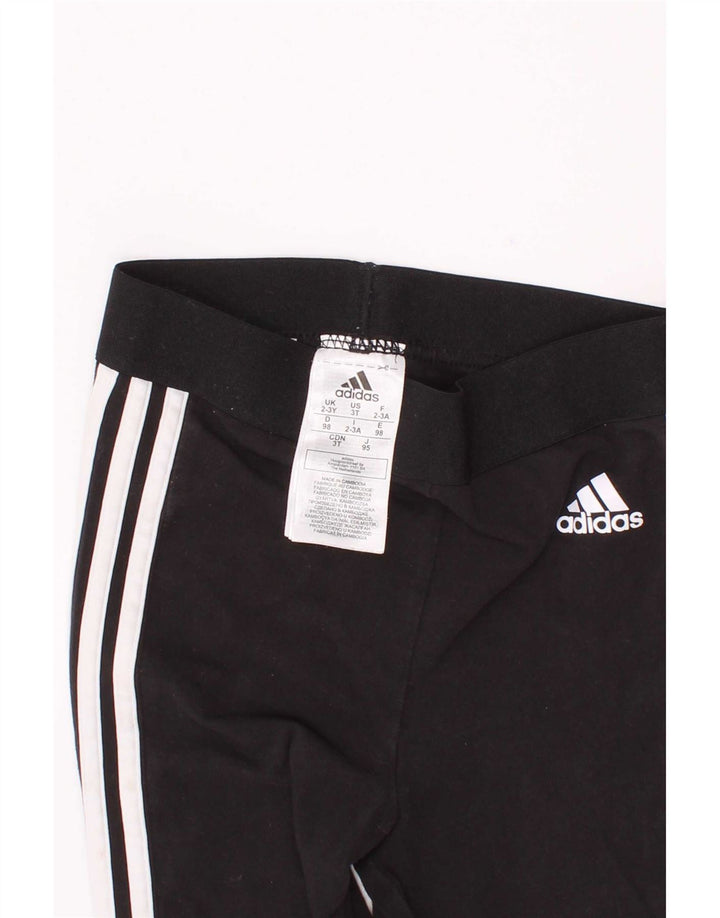 Adidas Mädchen-Leggings, 2–3 Jahre, schwarze Baumwolle