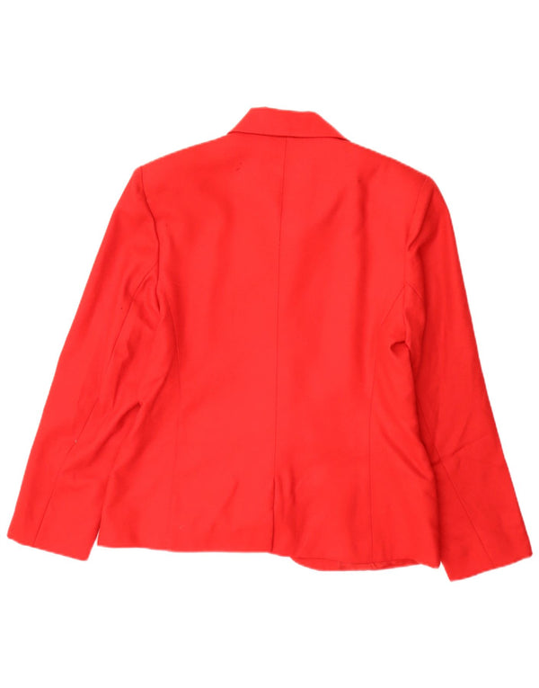 Vintage Damen 5-Knopf-Blazerjacke IT 44 Medium Red Wool Classic
