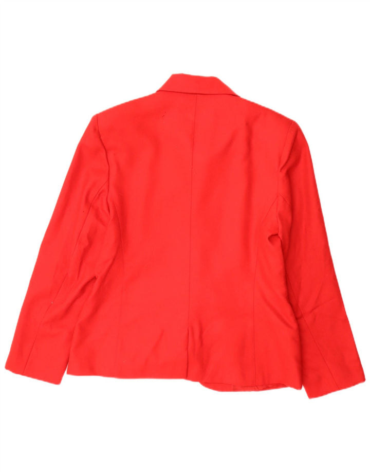 Vintage Damen 5-Knopf-Blazerjacke IT 44 Medium Red Wool Classic