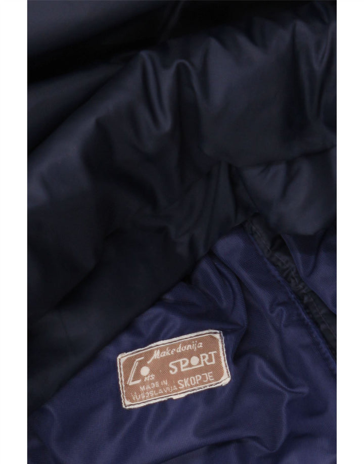 VINTAGE Wattierte Herrenjacke UK 42 XL Marineblau Farbblock