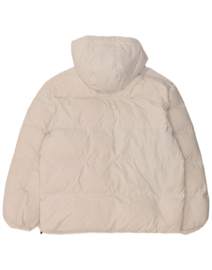 Tommy Hilfiger Herren-Jacke mit Kapuze, gepolstert, UK 38, Mittelweiß, Polyester