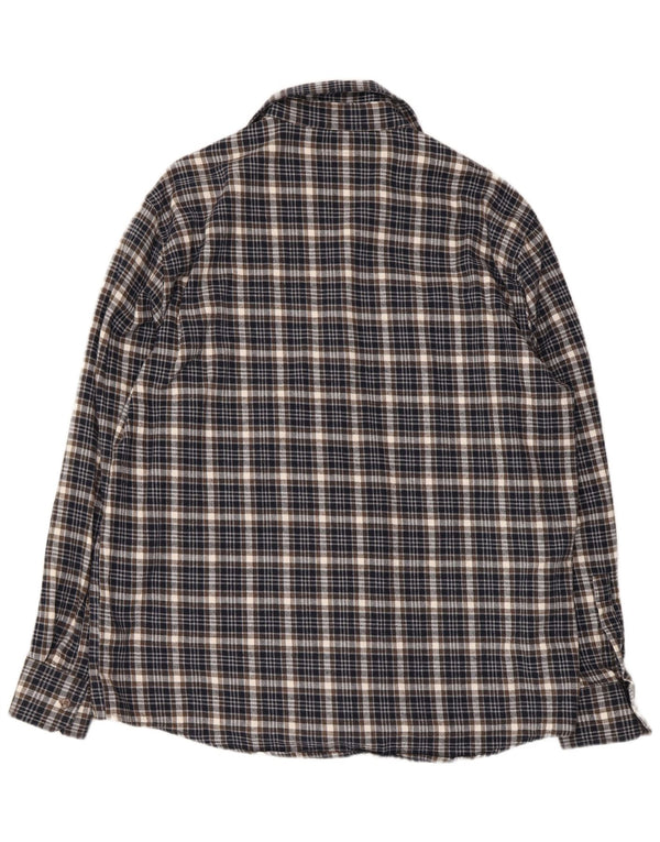 Sea Barrier Herren-Flanellhemd mit normaler Passform, XL, schwarz, kariert, Baumwolle