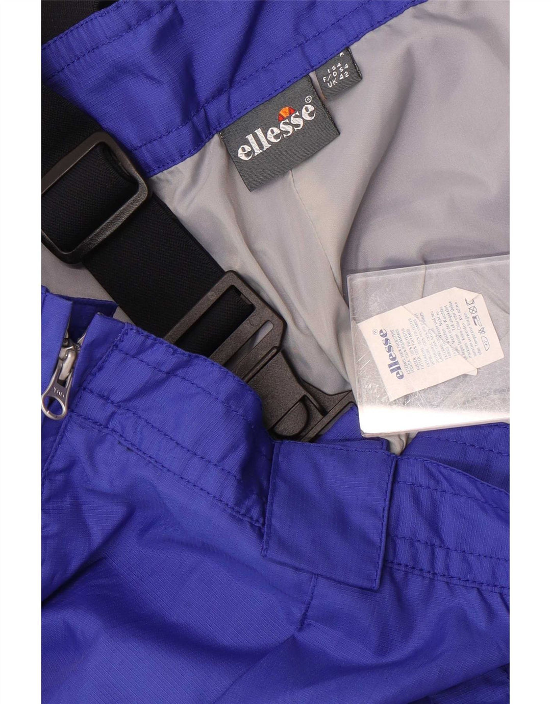 Ellesse Herren-Latzhose, Skihose, 2XL, blaues Farbblock-Polyester
