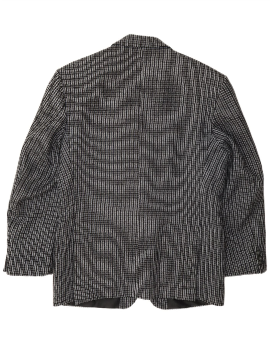 Kilmaine Herren-Blazer mit 2 Knöpfen, UK 38, mittelgraue Wolle mit Hahnentrittmuster
