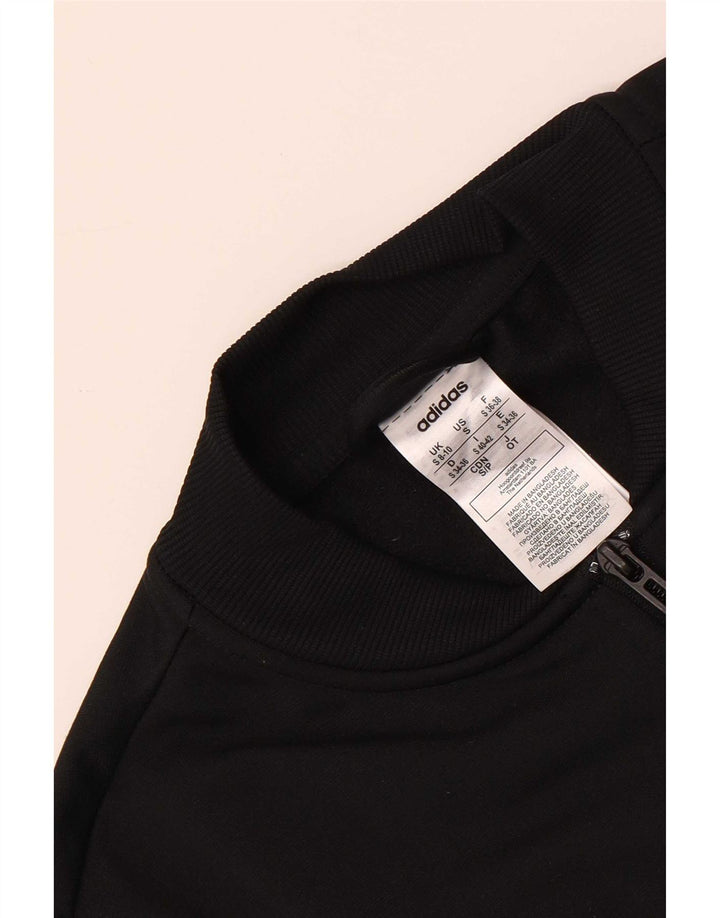 Adidas Damen Trainingsanzug Top Jacke UK 8/10 Small Schwarz Polyester