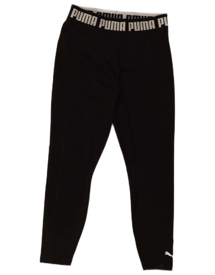 Puma Mädchen-Leggings mit Grafik, 11–12 Jahre, mittelgroß, Schwarz