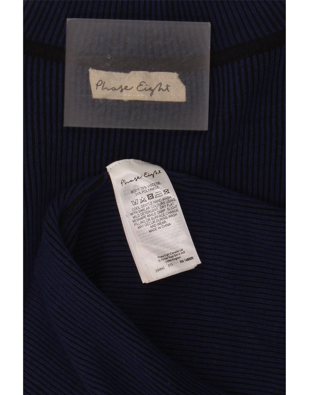 Phase Eight Damen-Etuikleid mit langen Ärmeln, UK 12, mittlere Marineblau-Viskose