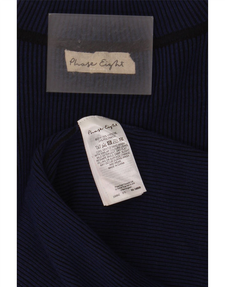 Phase Eight Damen-Etuikleid mit langen Ärmeln, UK 12, mittlere Marineblau-Viskose