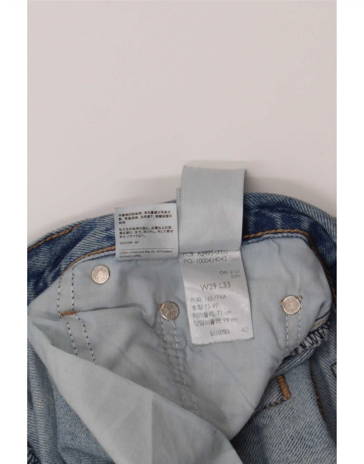Levi's Damen Distressed Bootcut Jeans W29 L33 Blaue Baumwolle