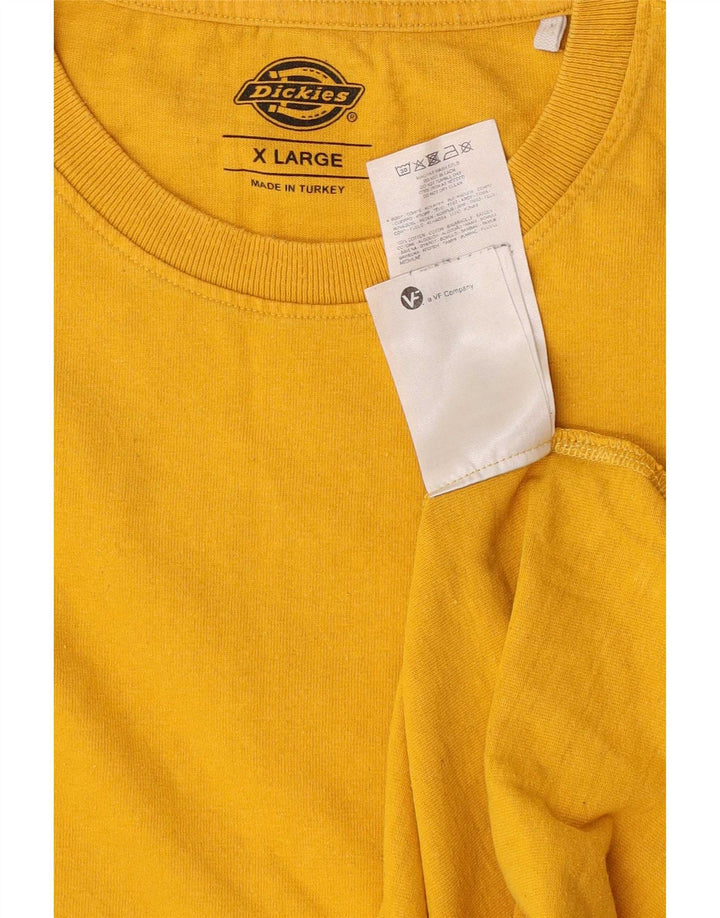 Dickies Herren Grafik-T-Shirt-Oberteil XL aus gelber Baumwolle