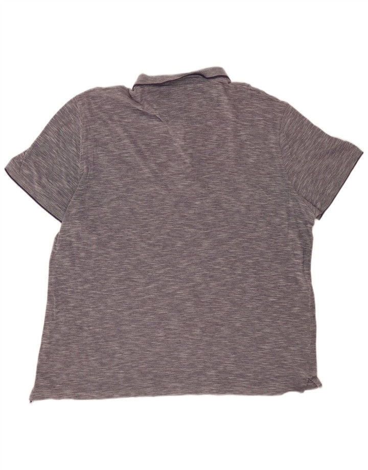 MASSIMO DUTTI Herren Casual Fit Poloshirt 2XL Marineblau meliert