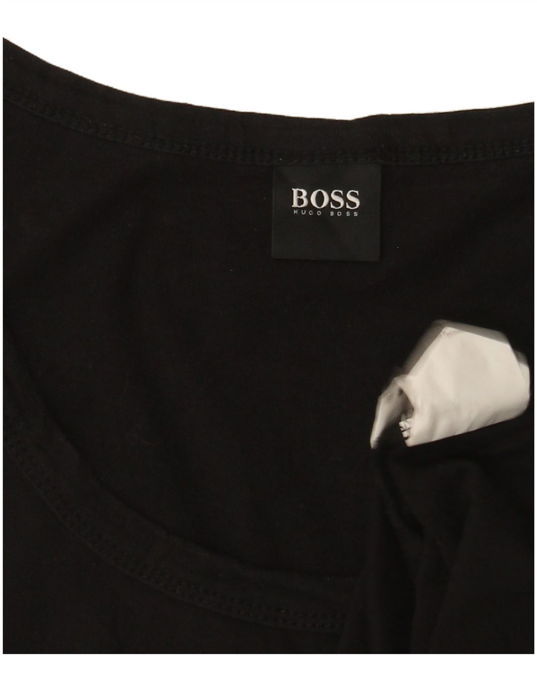 Hugo Boss Herren-Weste mit Grafik, groß, aus schwarzer Baumwolle