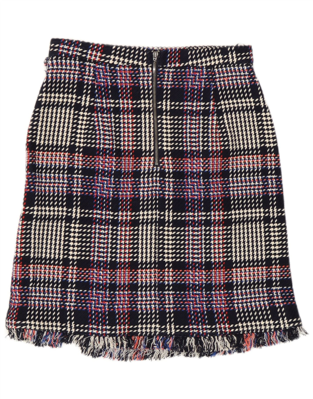 Gerader Damenrock von Marks & Spencer UK 8 Small W28 Mehrfarbig kariert