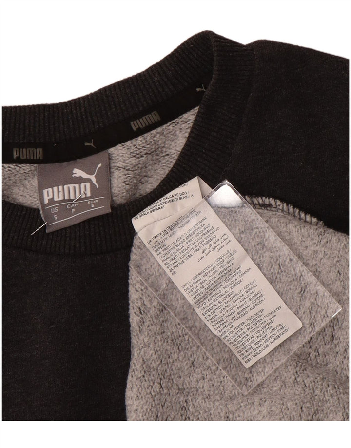 Puma Herren Sweatshirt Pullover Small Grau Baumwolle
