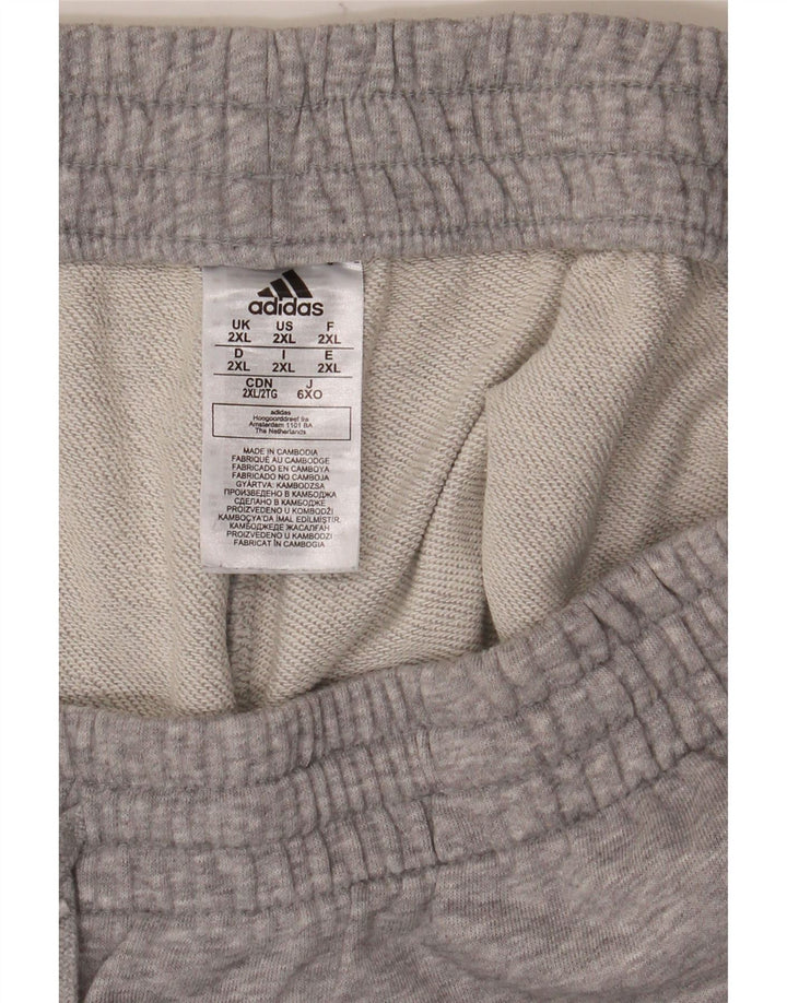 Adidas Herren Sport Shorts 2XL Grau Baumwolle