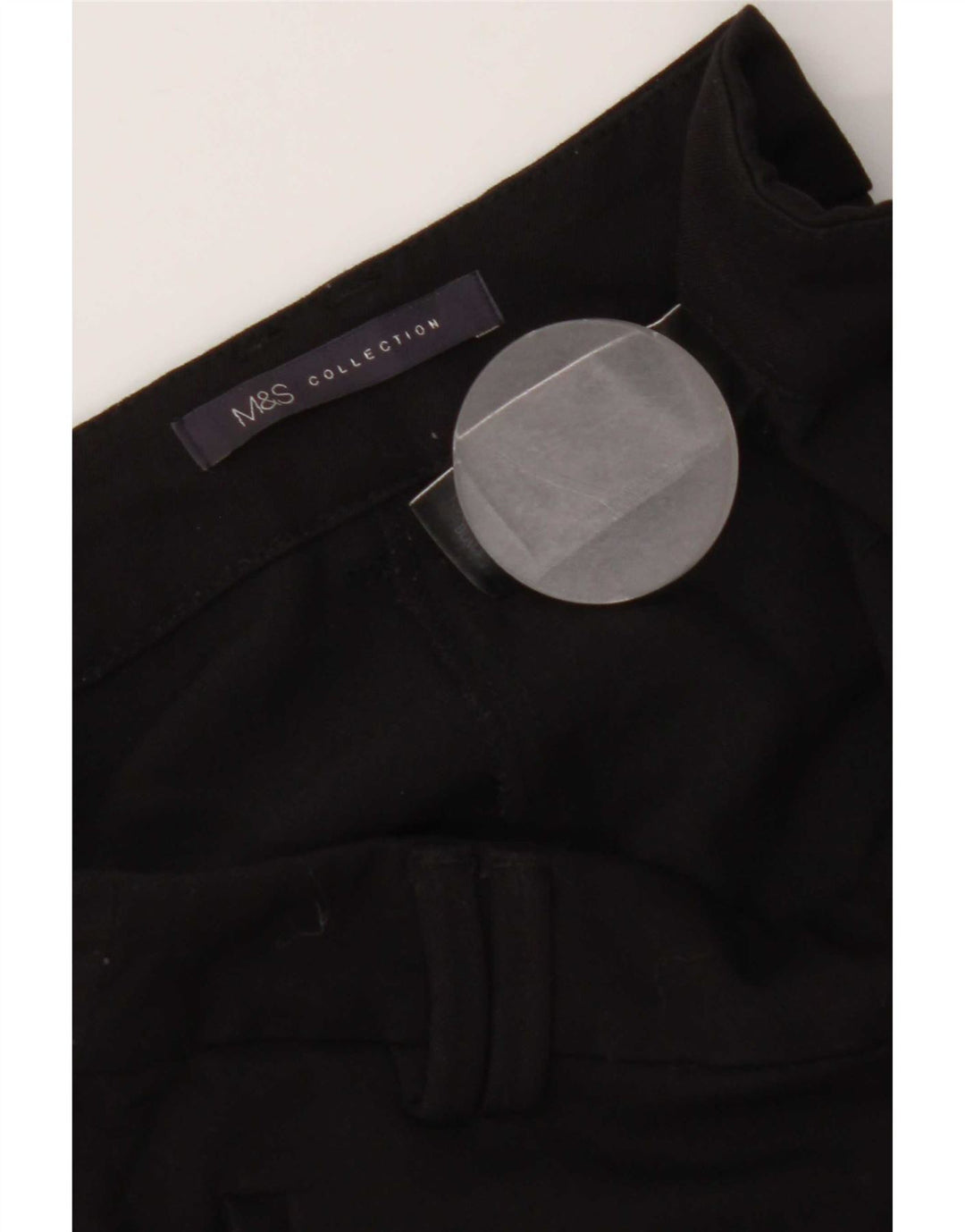Marks & Spencer Damen Slim Freizeithose W34 L31 Schwarz Polyester