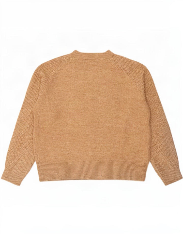 Marks & Spencer Damen-Pullover mit Rundhalsausschnitt, Gr. 14, Mittelbeige