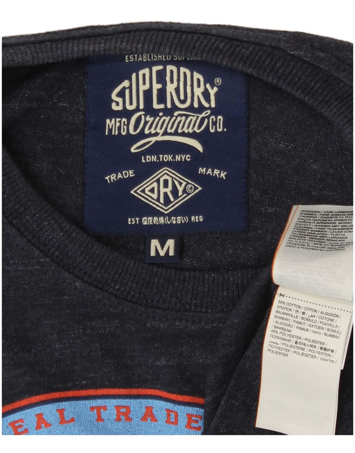 Superdry Herren Grafik-T-Shirt-Oberteil aus Baumwolle in mittlerem Marineblau