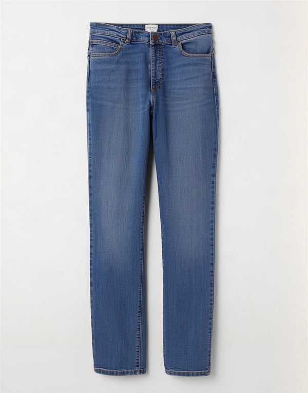 White Stuff Damen Straight Jeans UK 12 Medium W30 L30 Blaue Baumwolle