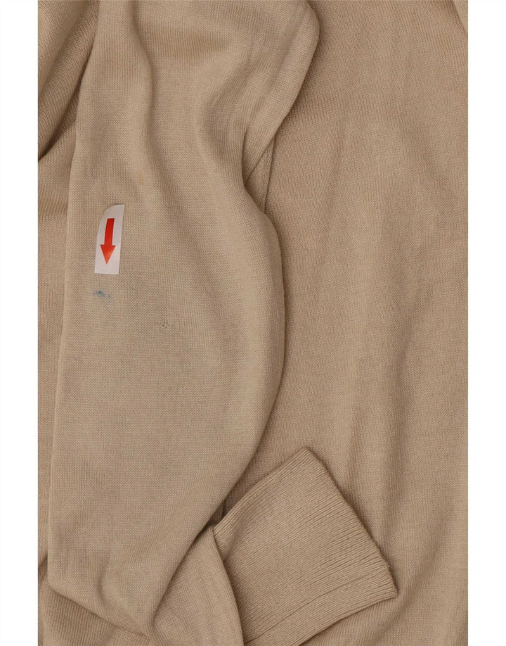 Massimo Dutti Damen-Pullover mit Rollkragen, Gr. 10, Größe S, Beige, Seide