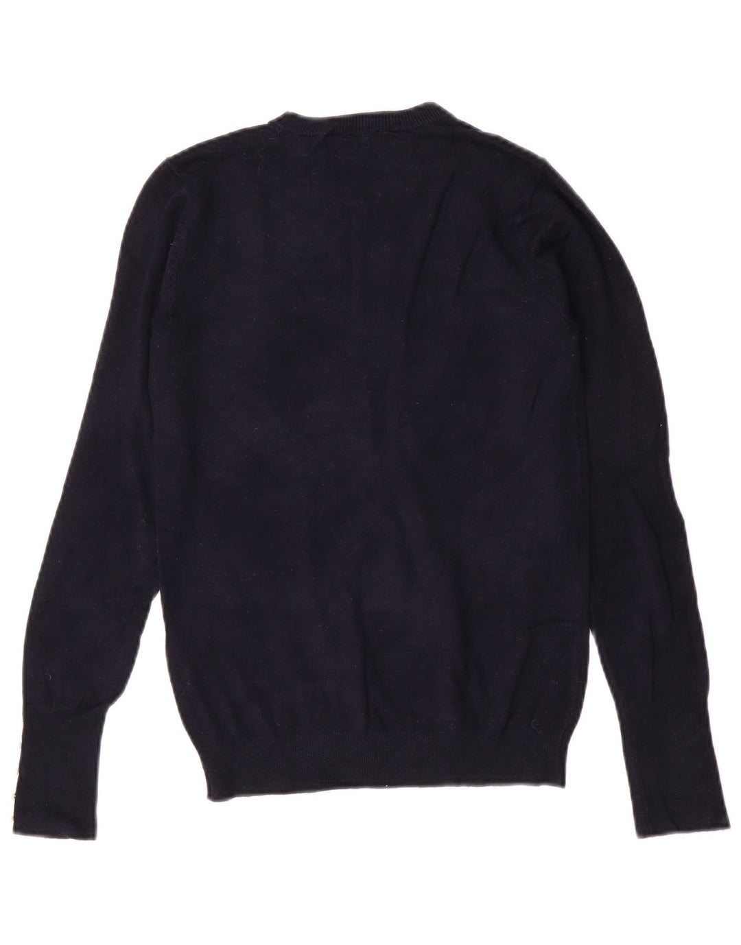 Zara Damen-Pullover mit Rundhalsausschnitt, UK 12, mittlere marineblaue Viskose