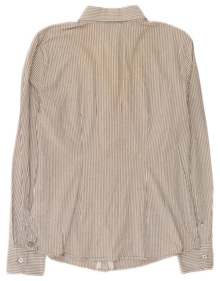 Marlboro Classics Damenhemd EU 44 XL Graue Nadelstreifen-Baumwolle