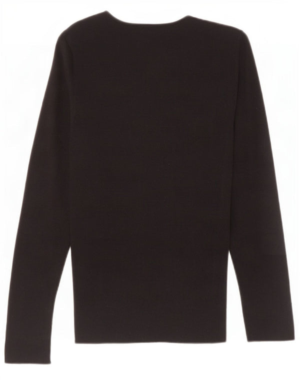 Dkny Damen-Pullover mit U-Boot-Ausschnitt, UK 12, mittelschwarz, Baumwolle