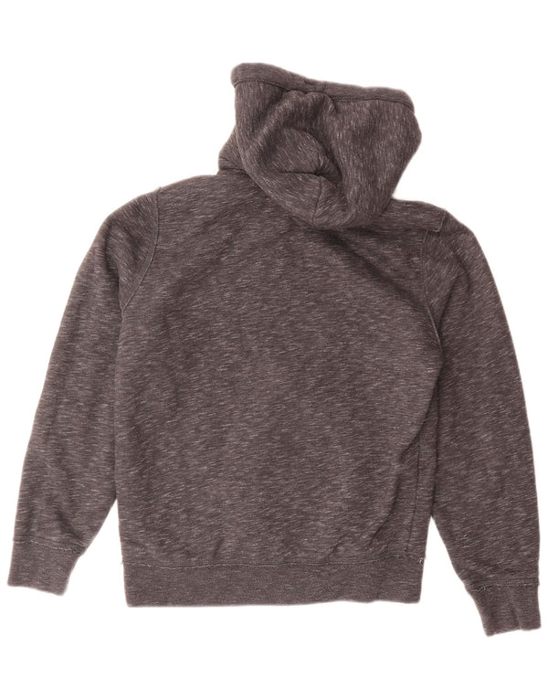 Hollister Herren-Kapuzenpullover mit grafischem Reißverschluss, XS, grau gefleckte Baumwolle