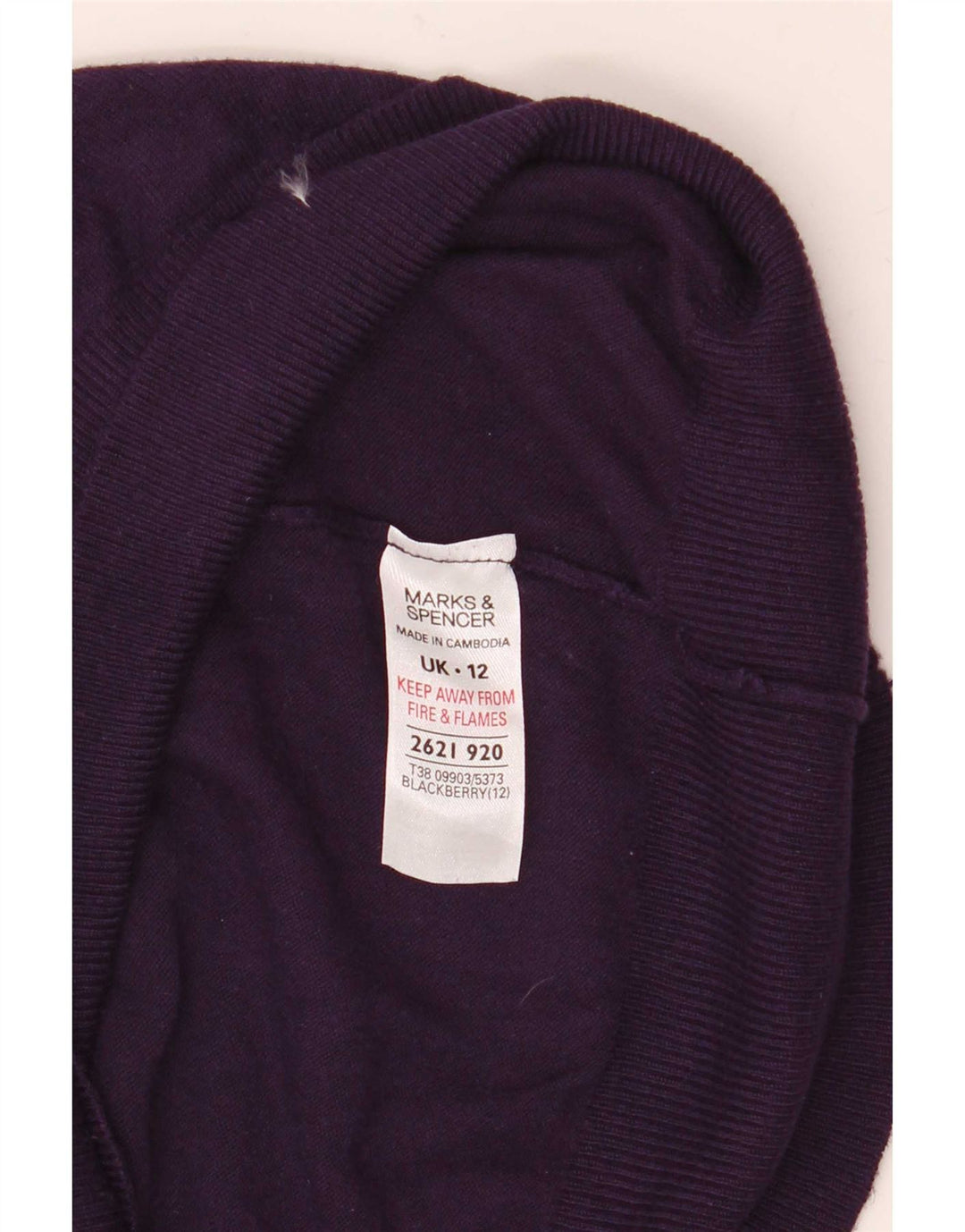 Marks & Spencer Damen-Pullover mit Rollkragen, UK 12, mittelviolette Viskose