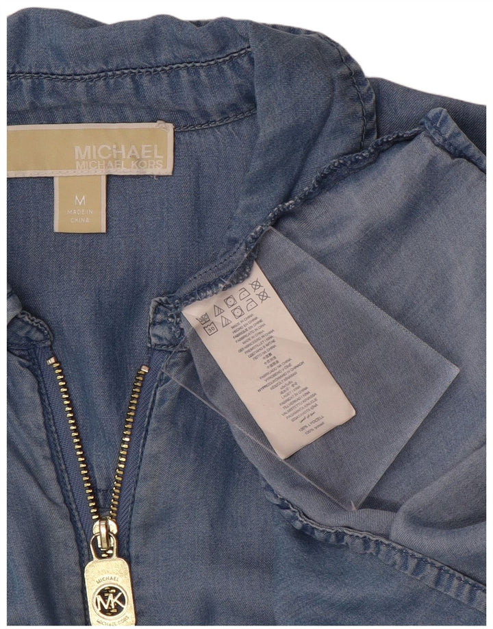 Michael Kors Damen Jeanshemd UK 14 Mittelblaues Lyocell