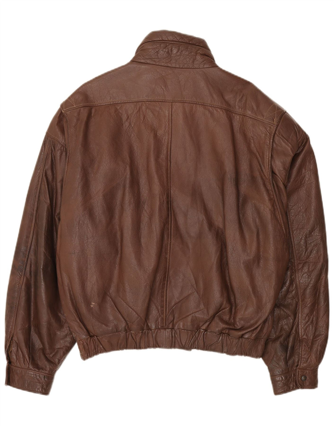 Vintage Herren Lederjacke UK 44 2XL Braunes Leder