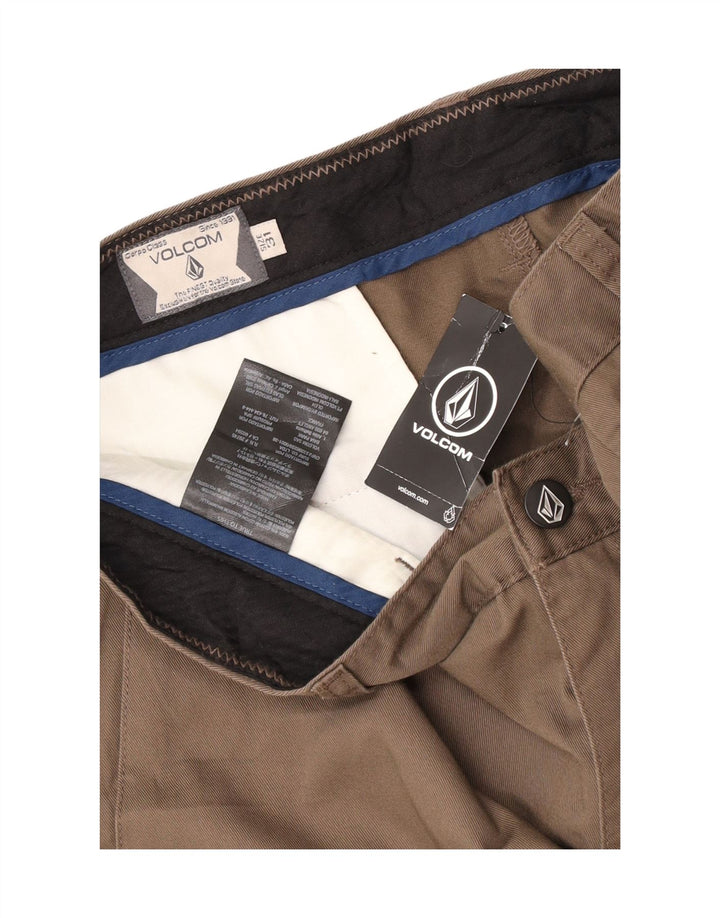 Volcom Herren Chinoshorts W31 mittelbraune Baumwolle