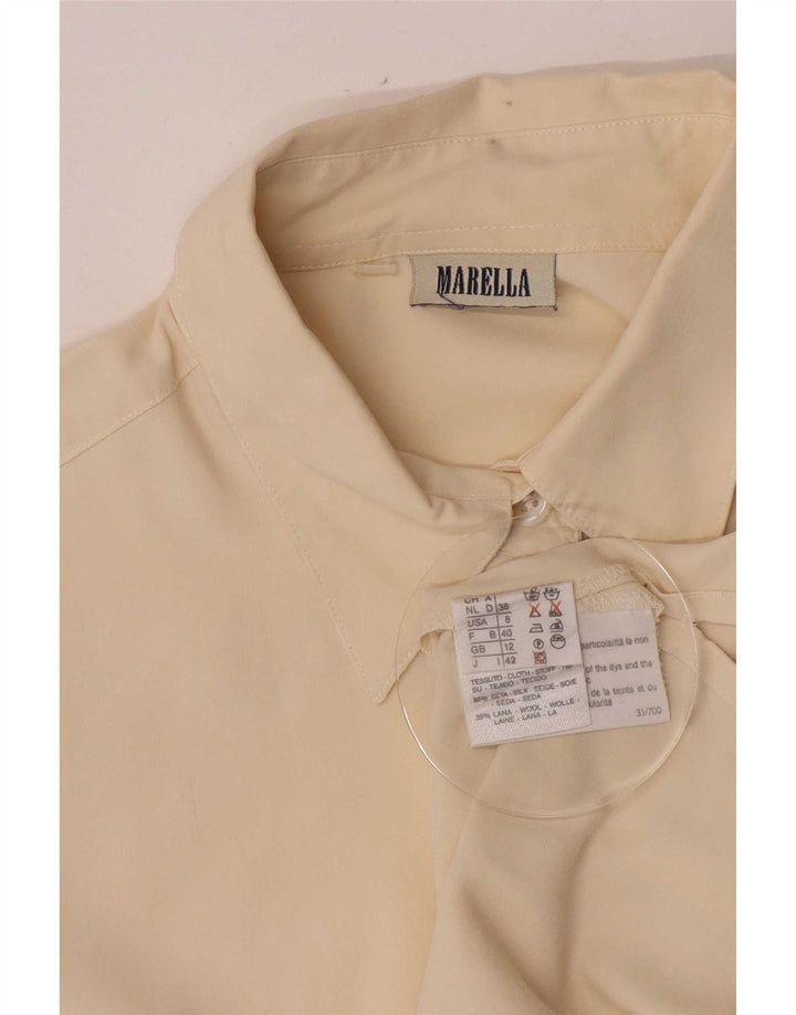 Marella Damenhemd UK 12 Medium Beige Seide