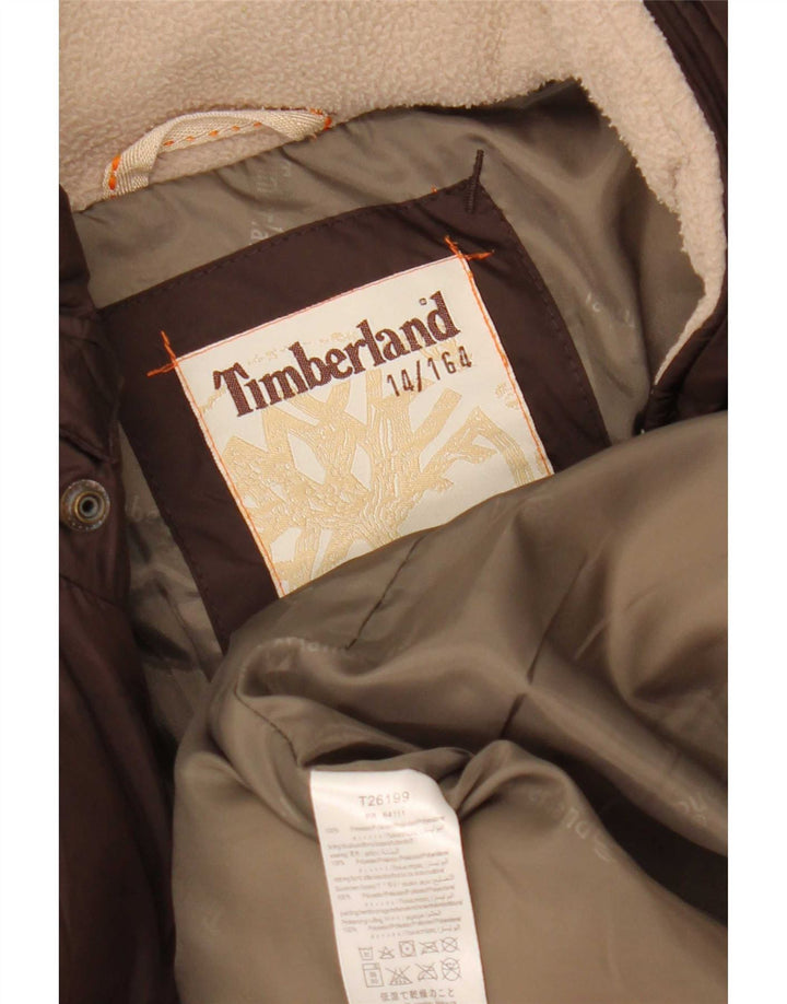 Timberland Wattierte Jacke für Jungen, 13–14 Jahre, braunes Polyester