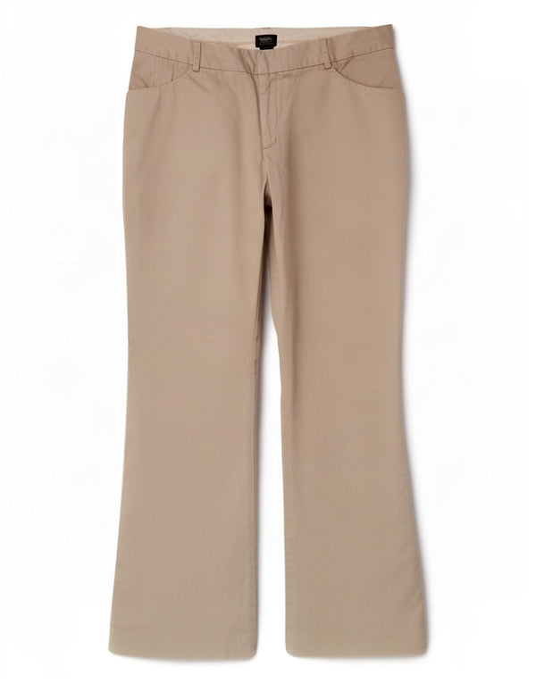 Mossimo Womens Bootcut Casual Trousers US 14 XL W34 L30 Beige Cotton
