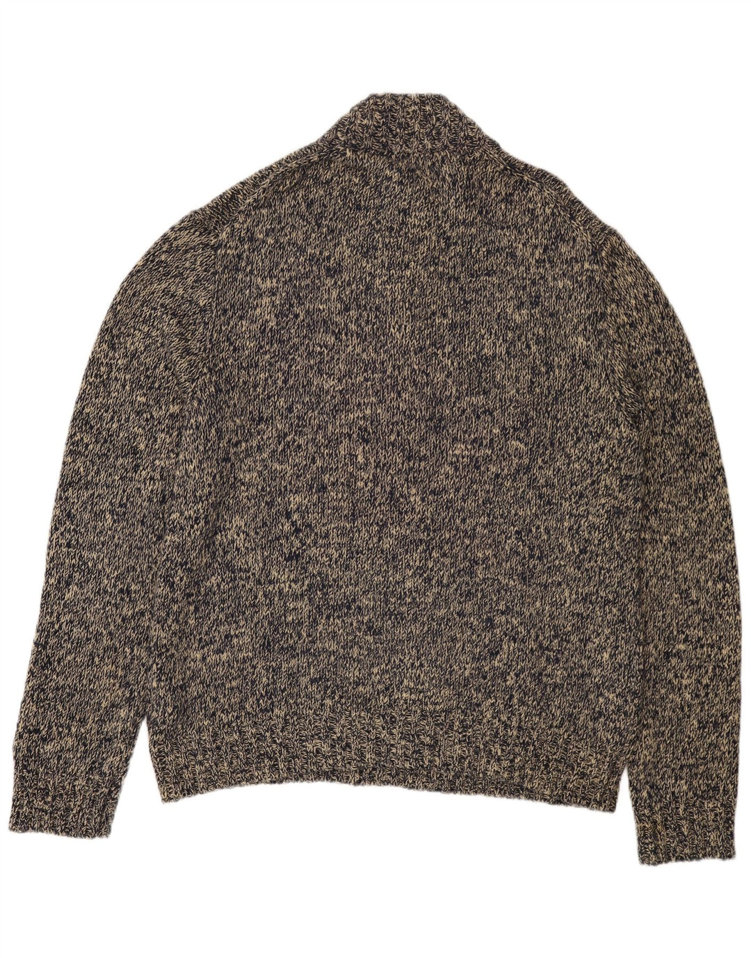 POLO RALPH LAUREN Herren-Pullover mit Knopfkragen, 2XL, grau gefleckte Baumwolle