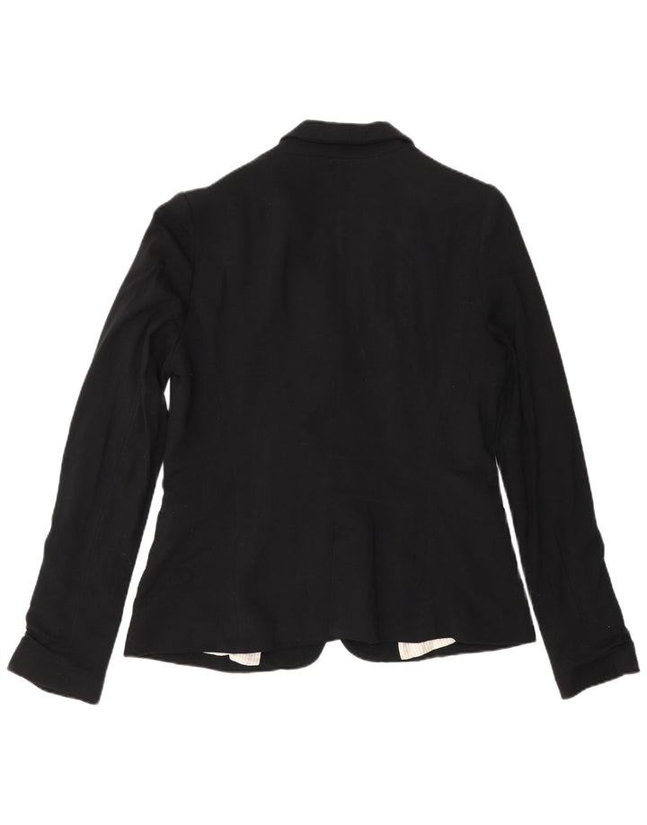 Zara Damen 1-Knopf-Blazerjacke UK 18 XL Schwarz