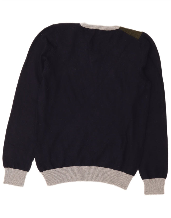 Iceberg Damen-Pullover mit V-Ausschnitt, UK 12, mittleres Marineblau, Farbblock