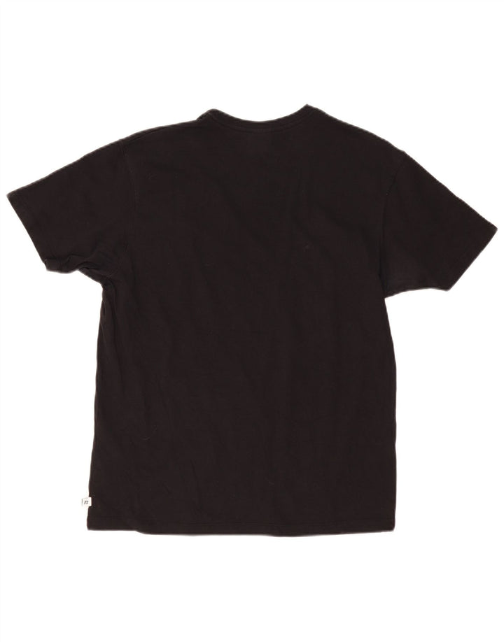 Russell Athletic Herren-T-Shirt aus mittelschwarzer Baumwolle