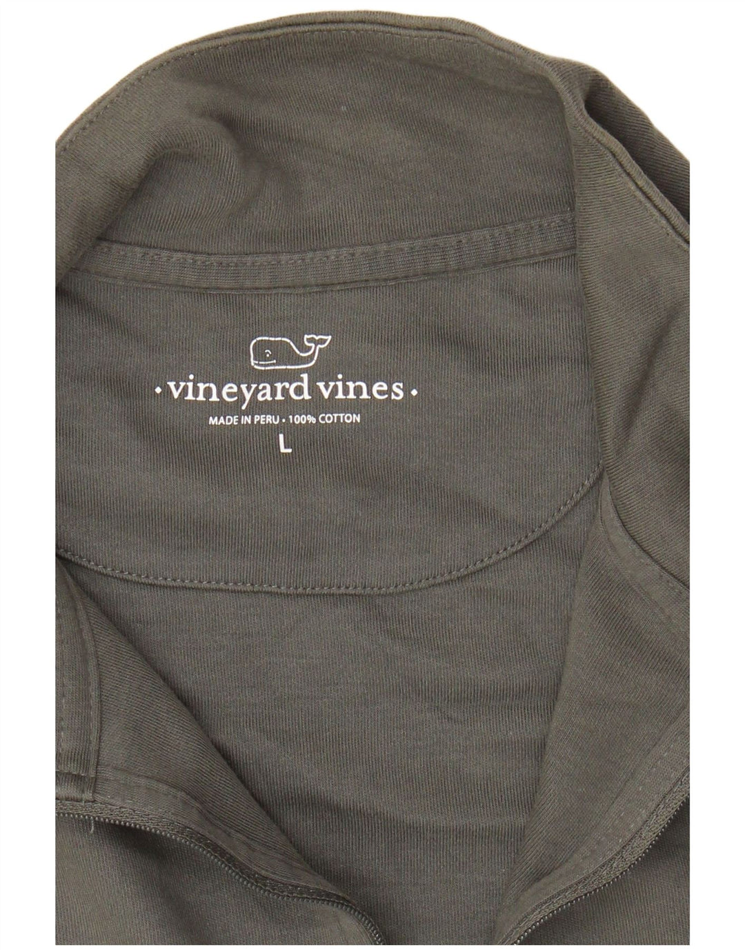 VINEYARD VINES Herren-Sweatshirt mit Reißverschluss am Hals, Größe L, Grau