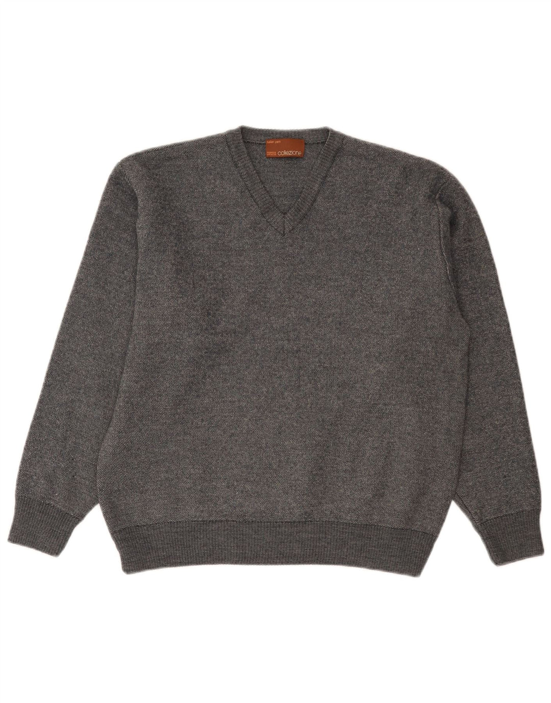 Marks & Spencer Damen-Pullover mit V-Ausschnitt, Gr. 42, Größe L, Grau meliert