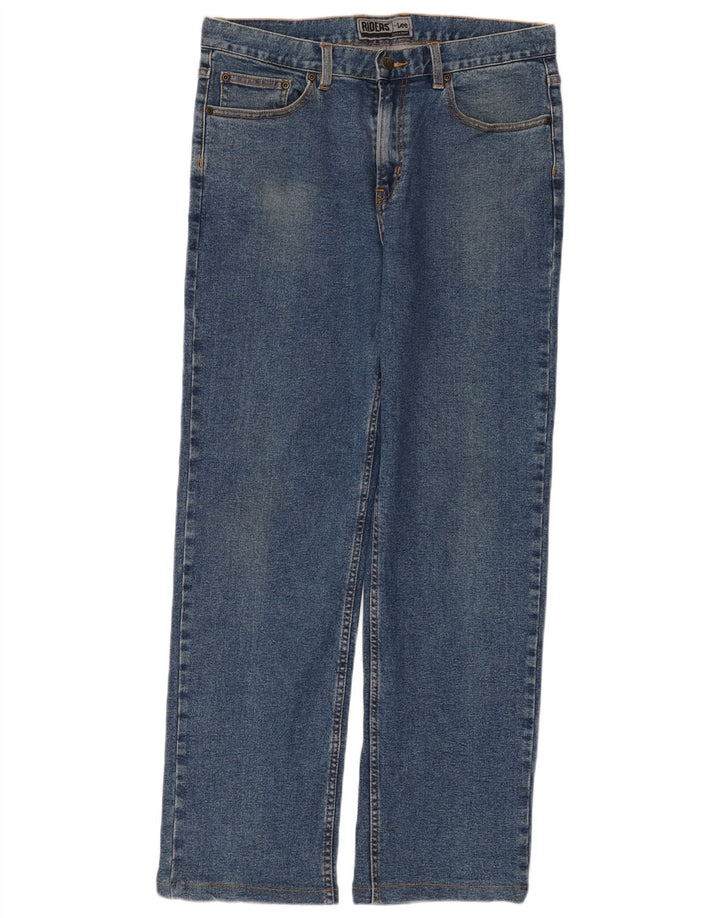 Lee Herren Riders Straight Jeans W34 L30 Blaue Baumwolle