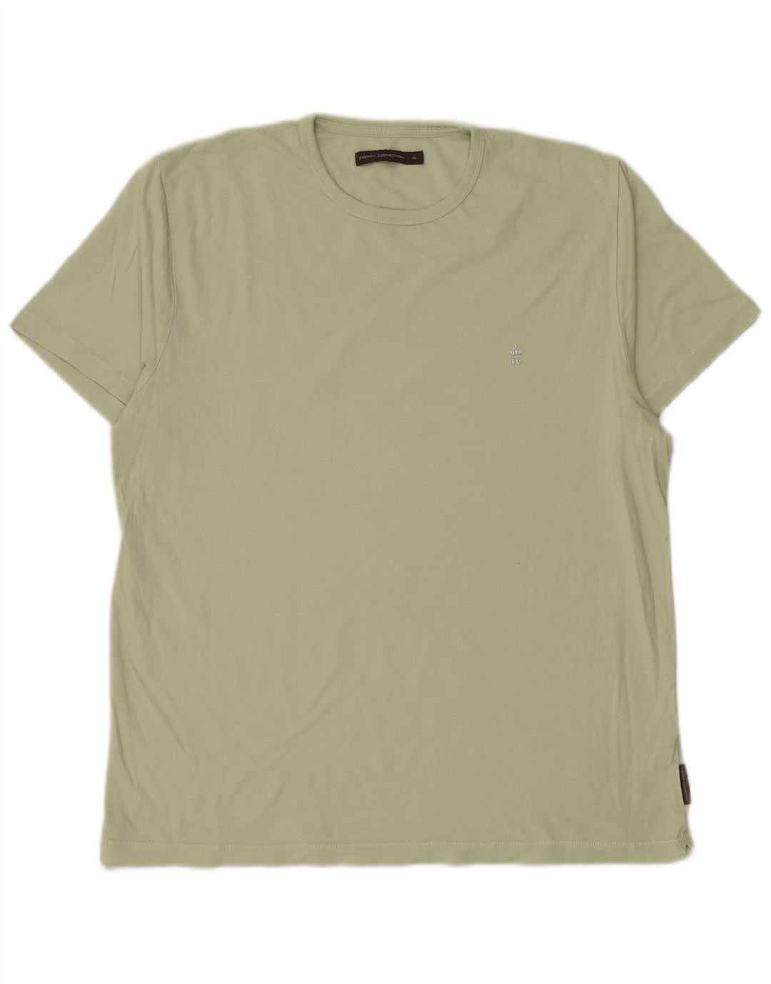 French Connection Herren T-Shirt Top XL Grün Baumwolle