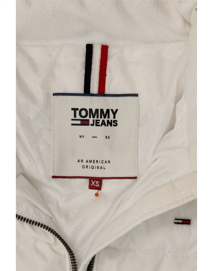 Tommy Hilfiger Damen Wattierte Jacke UK 6 XS Weiß Polyester
