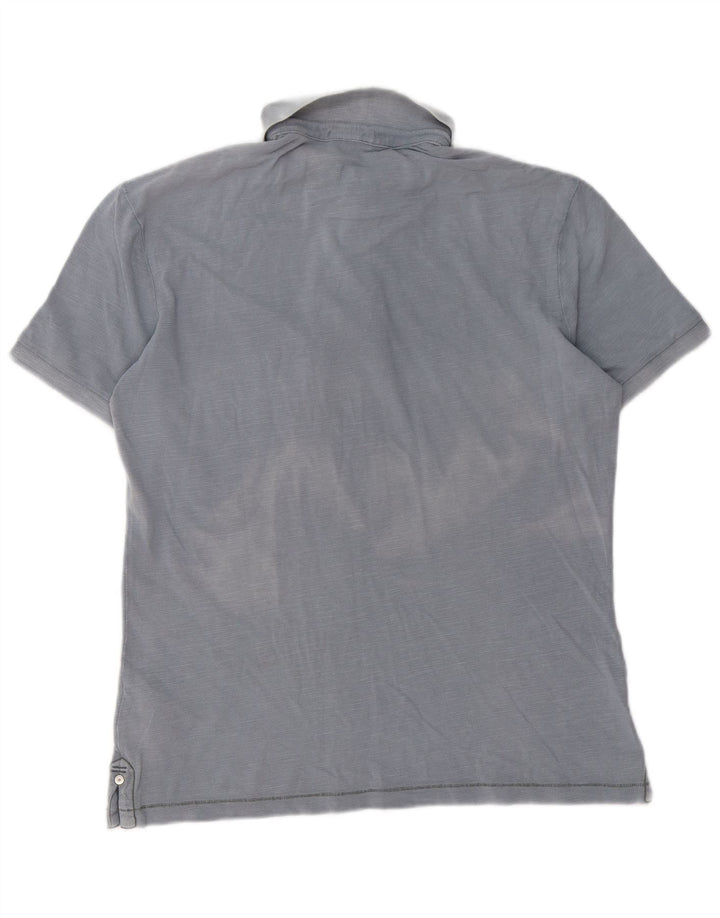 Napapijri Herren-Poloshirt aus mittelblauer Baumwolle