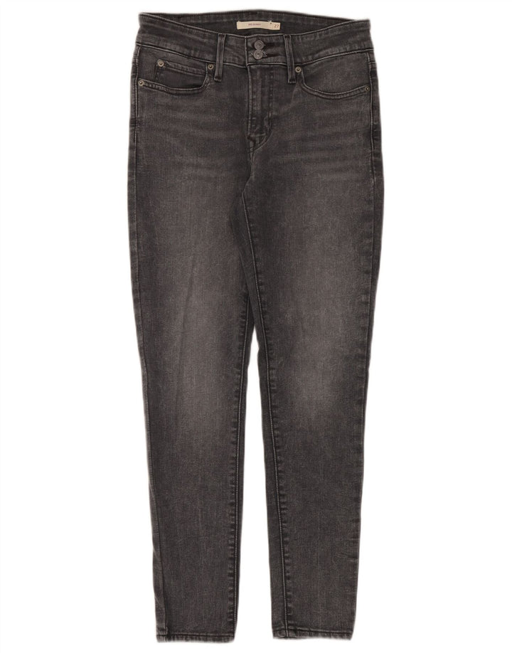 Levi's Damen 711 Skinny Jeans W27 L28 Graue Baumwolle