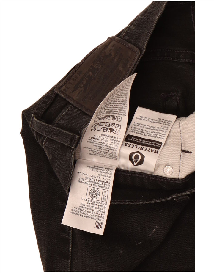 Levi's Herren 511 Slim Tapered Jeans W32 L34 Schwarze Baumwolle